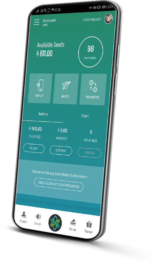 Seeds phone graphical element